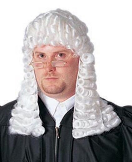 Deluxe Judge Wig, White