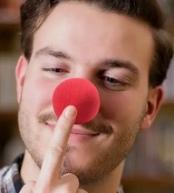 Red Sponge Clown Nose 2 inch