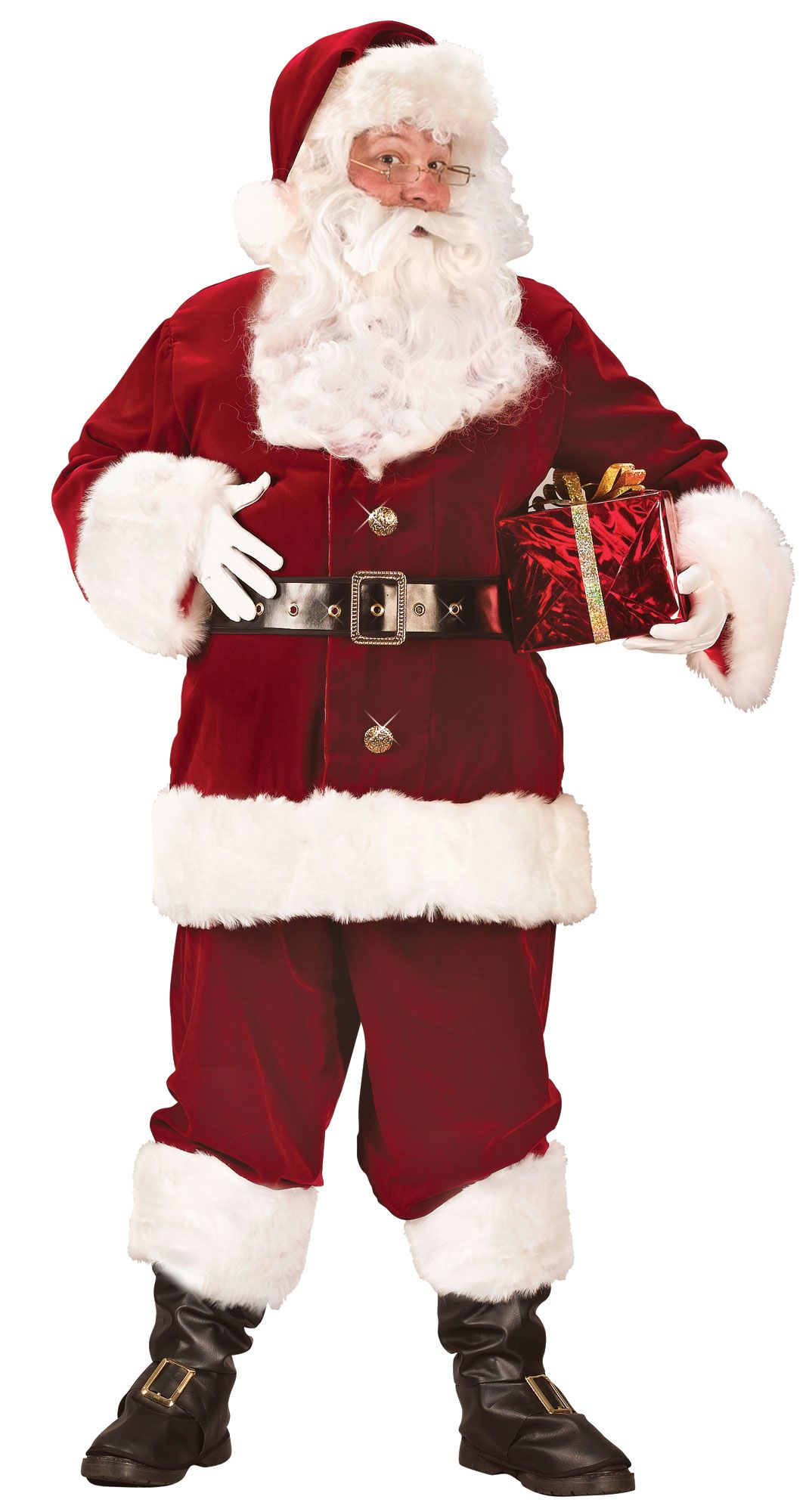 Santa Suit Classic Velvet With Buttons Plus Size 50-54