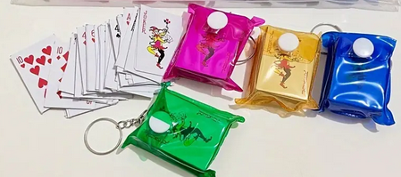 Key Chain Playing Cards Random Color 1.5inch