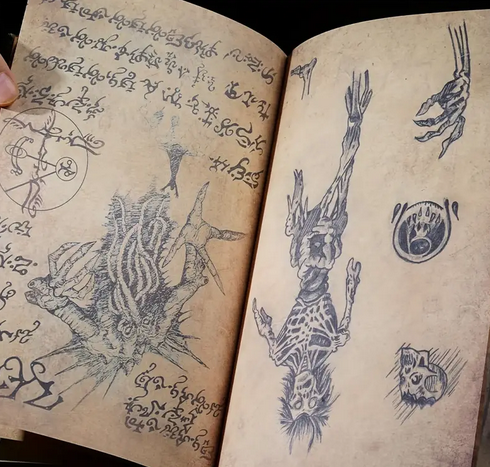 Necronomicon Book Of The Dead - Printed Pages 10 in x 6 in