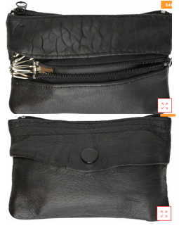 Keychain Case Change Purse Money Pouch Black 92800BK