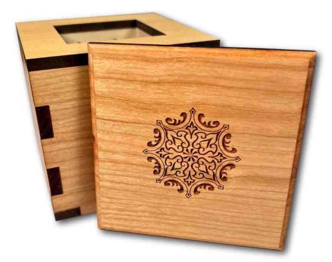 Secret Stash Box Lock Box Cherry