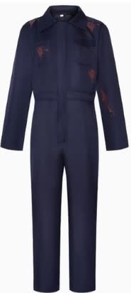 Navy Blue Mechanic Jumpsuit w/Bloodstains Adult 2XL