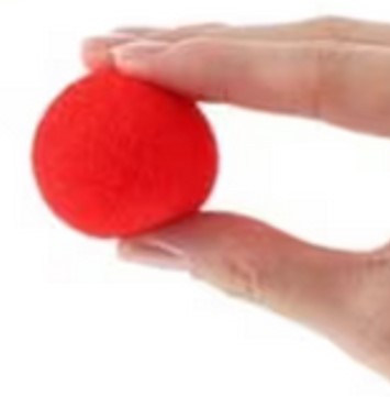 4 Pack 1.4  inch Ultra Soft Sponge Balls - Red by Ronjo