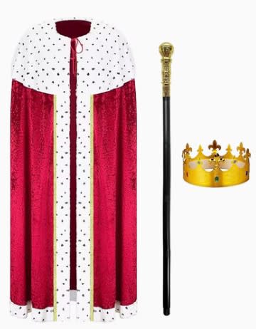 Burgundy Royal King Adult Costume | One Size Fits Most